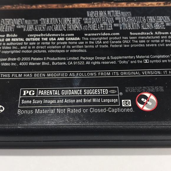 ✨Sold✨Corpse Bride DVD Full Screen Edition Tim Burton - Picture 9 of 10